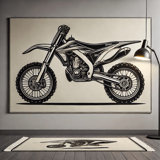 Motorcycle Wall Art Rug Inspired by Honda