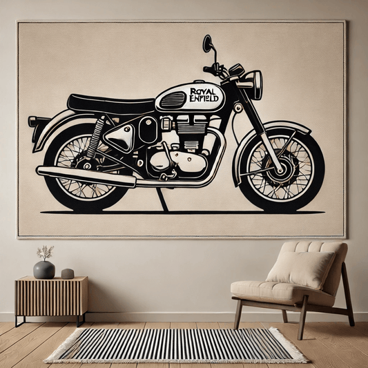 Motorcycle Wall Art Rug