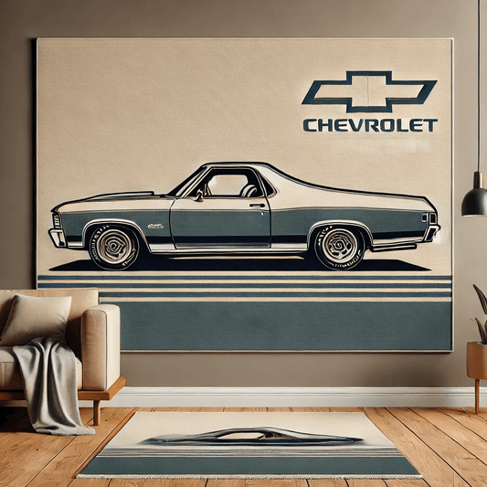 Truck Wall Art Rug Inspired by Chevrolet