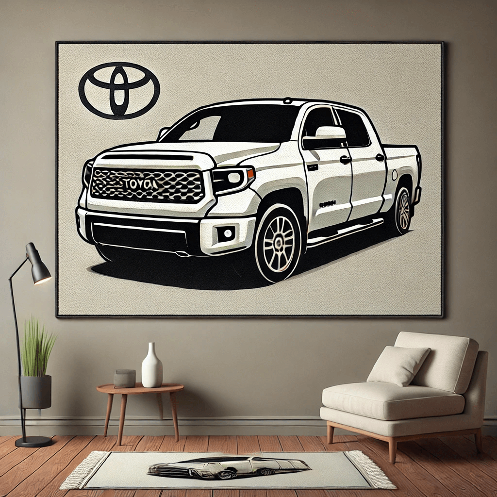 Truck Wall Art Rug Inspired by Toyota