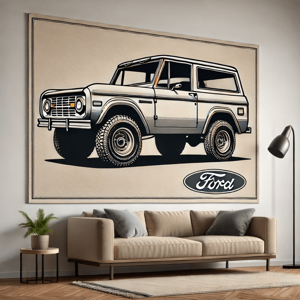 Truck Wall Art Rug Inspired by Ford