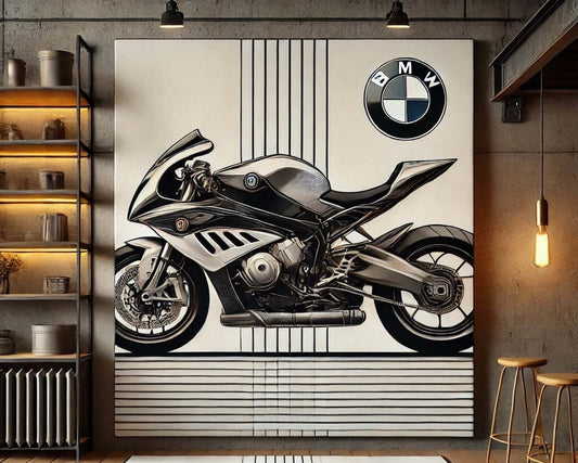 Motorcycle Wall Art Rug Inspired by BMW