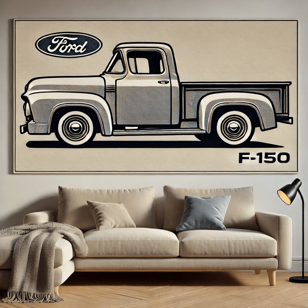 Truck Wall Art Rug Inspired by Ford