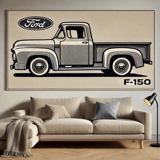 Truck Wall Art Rug Inspired by Ford