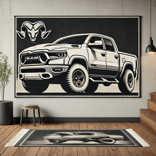 Truck Wall Art Rug Inspired by RAM