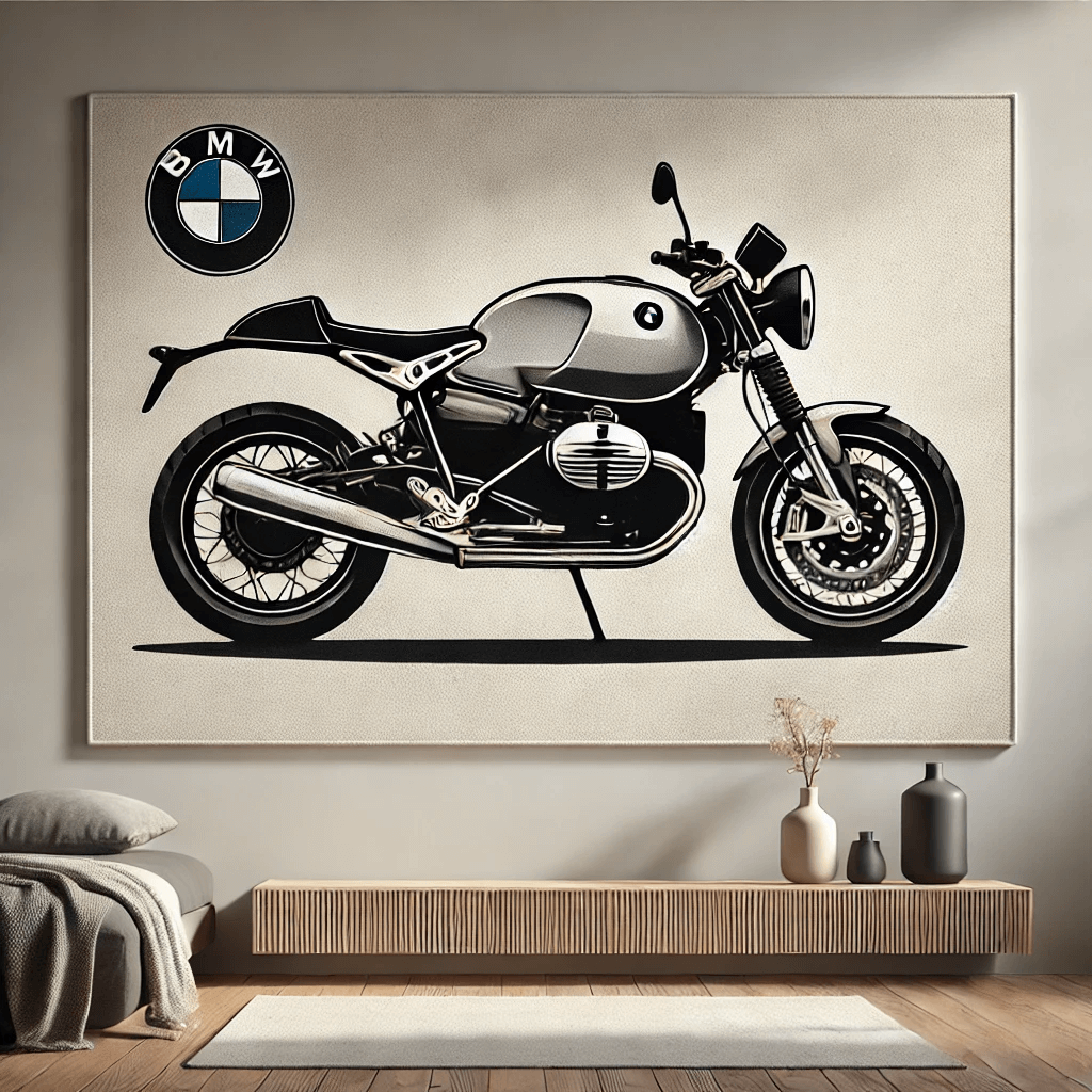 Motorcycle Wall Art Rug Inspired by BMW