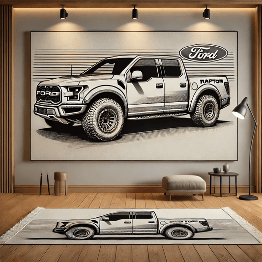 Truck Wall Art Rug Inspired by Ford