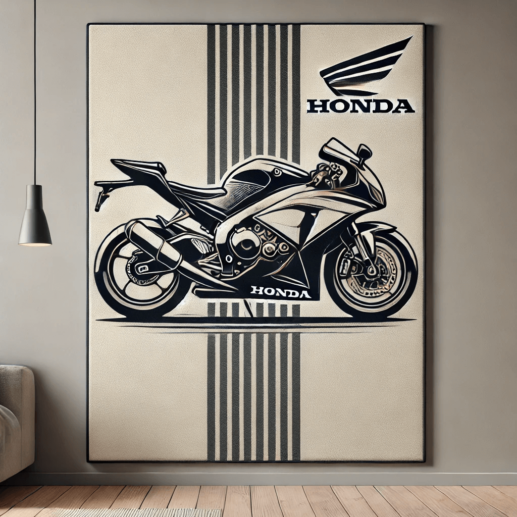 Motorcycle Wall Art Rug Inspired by Honda