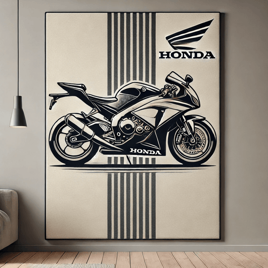 Motorcycle Wall Art Rug Inspired by Honda